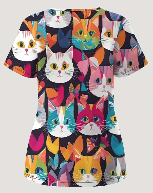 Haut d'uniforme grande taille Chats Ludiques