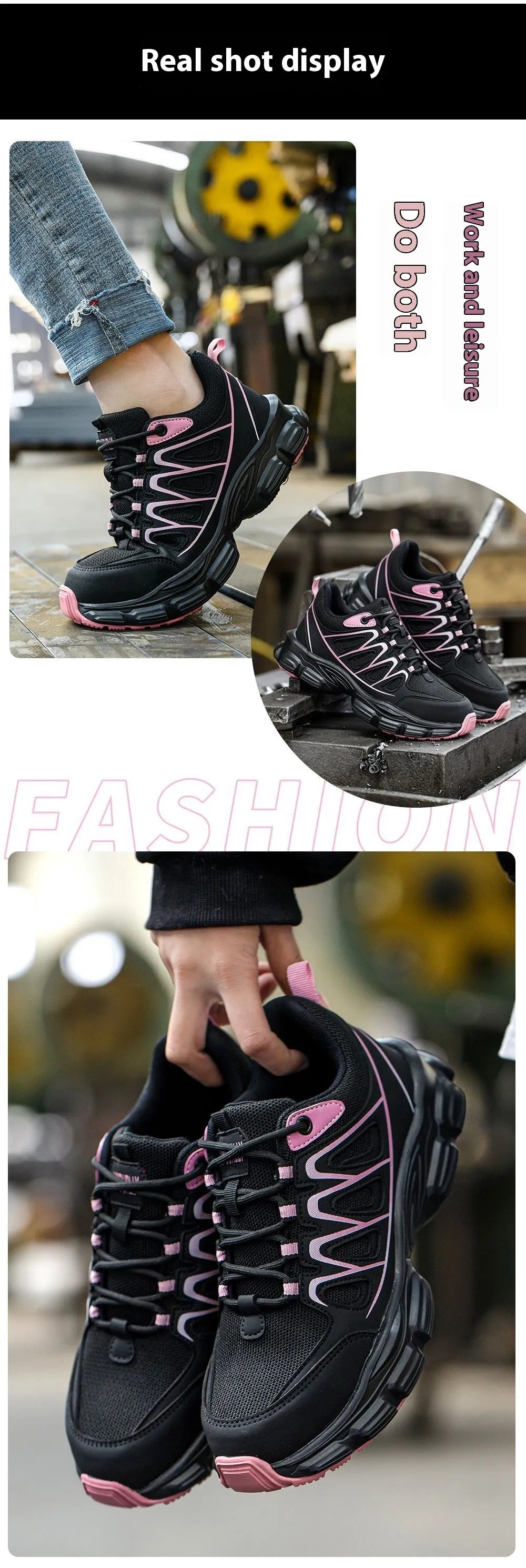 Chaussures de sport à cap d'acier pour dames
