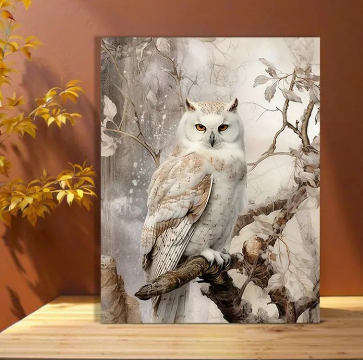 Impression sur toile Chouette blanche