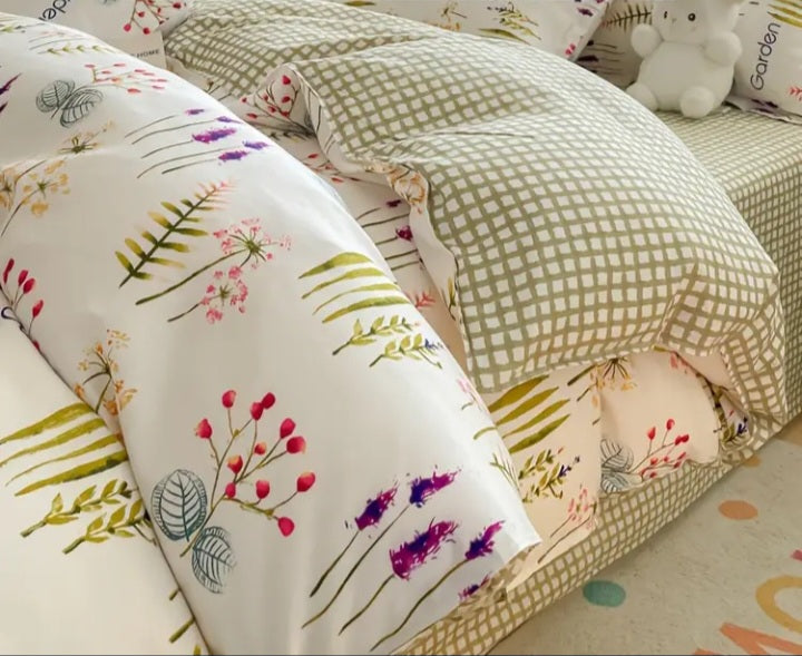 Ensemble de housse de couette Jardin de Gardenia