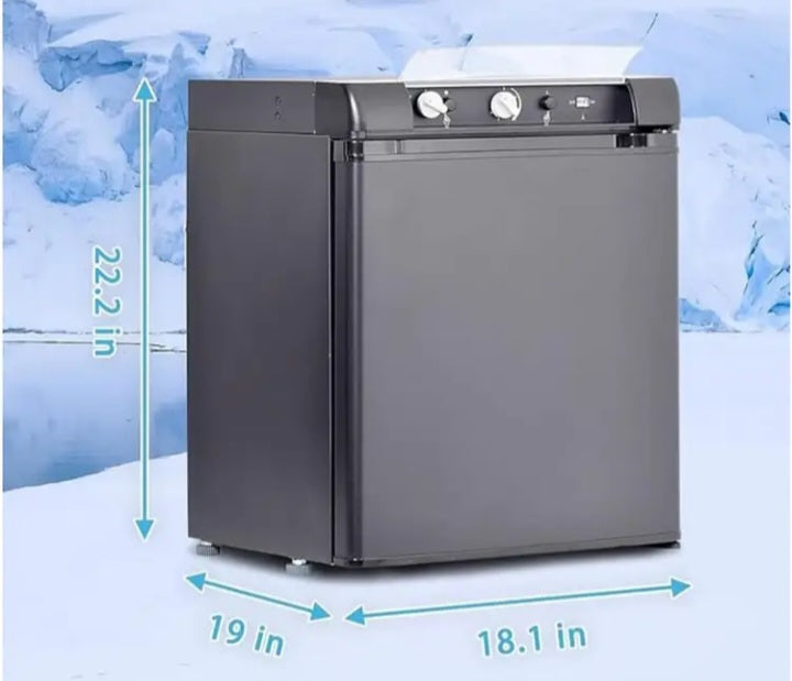 Réfrigérateur compact au gaz GPL / 110 V / 12 V pour VR, chalet, camping