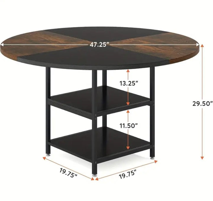 Table de réunion ronde de 47 pouces
