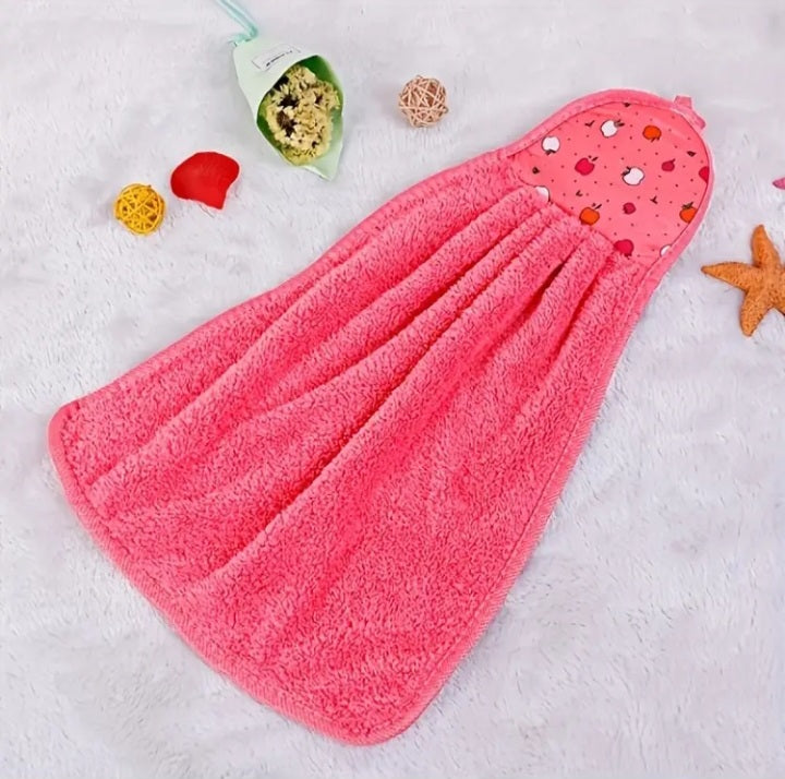 Ensemble de 3 serviettes à main à motif fruits (couleurs aléatoires)