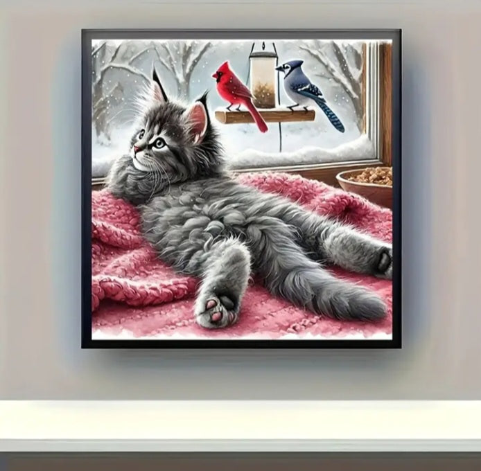 Ensemble de peinture au diamant Chaton Maine Coon