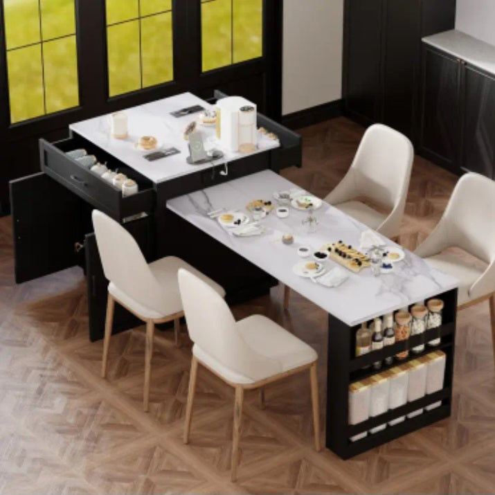 Îlot de cuisine de 82.7 po. avec table extensible