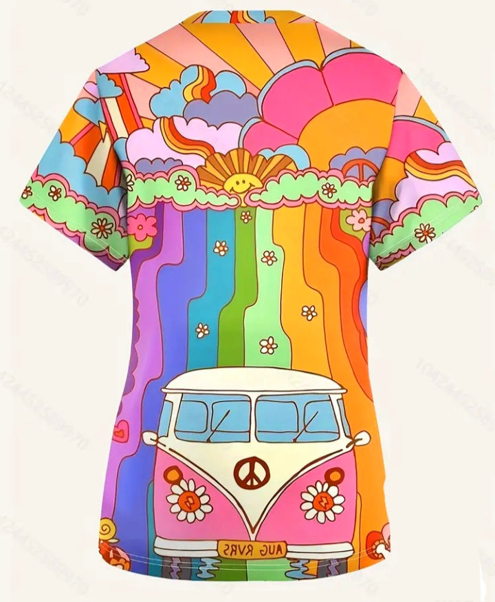 Haut d'uniforme Flower Power