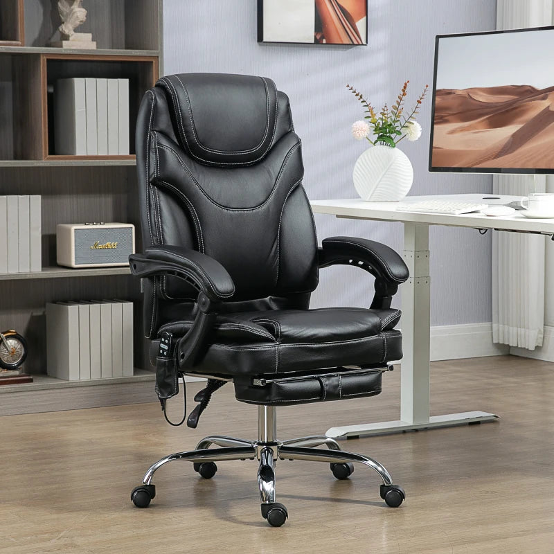 Fauteuil de bureau massant, chauffant, inclinable Vinsetto