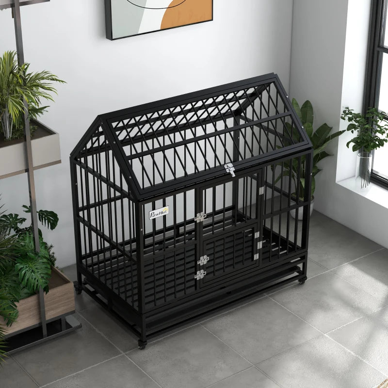 Maison pour grands chiens en acier Pawhut