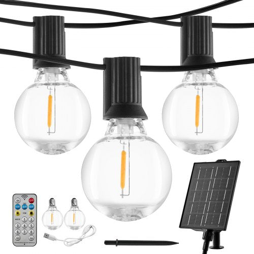 Jeu de lumières solaires de 100 pieds