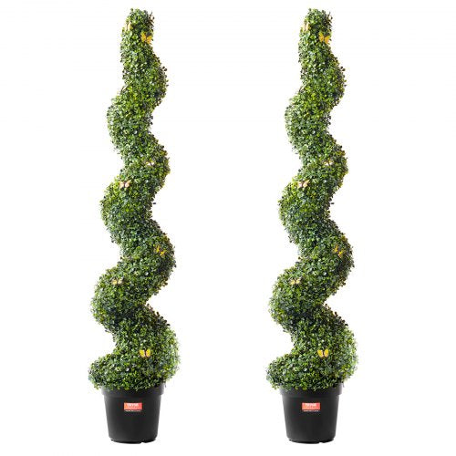 2 topiaires spirales artificielles de 5 pieds de hauteur