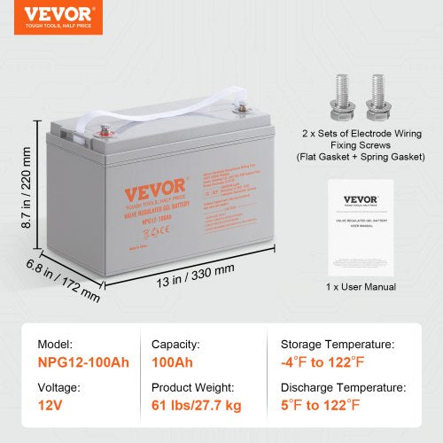 Batterie marine à décharge profonde 12 V 100 Ah