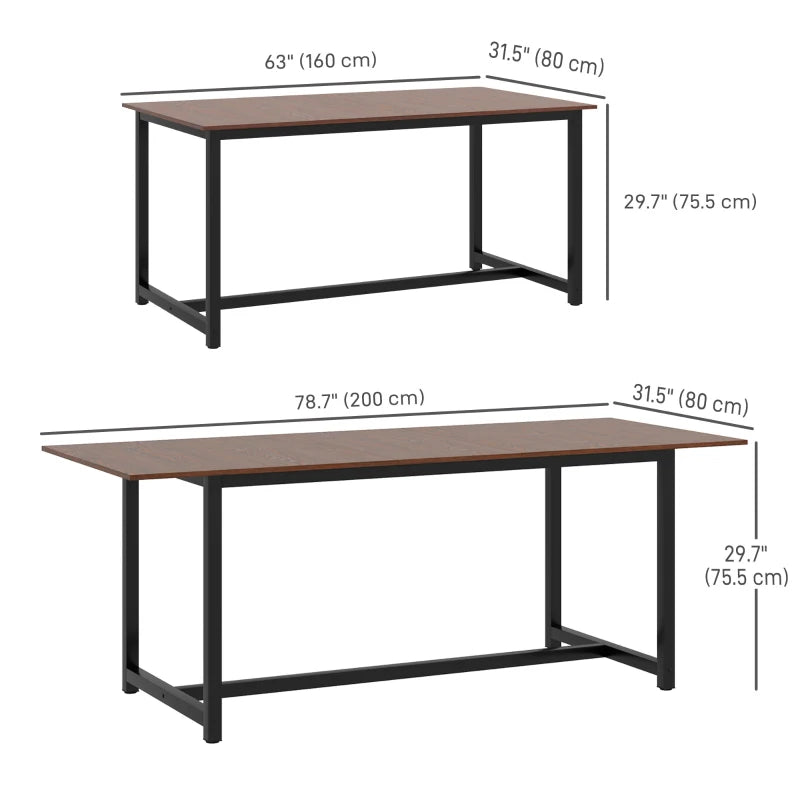 Table de salle à manger extensible de 63 à 79 pouces