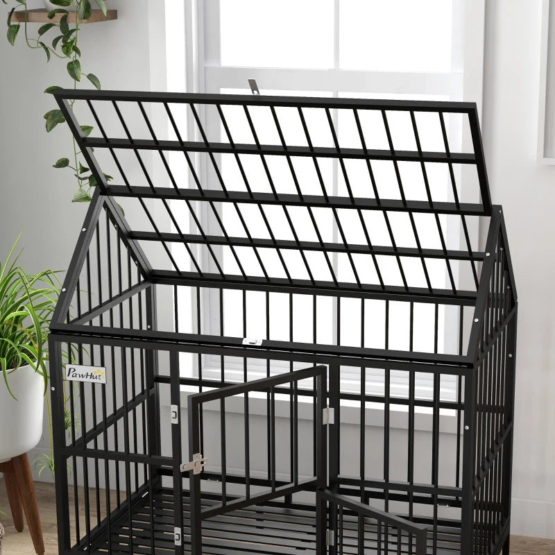 Maison pour grands chiens en acier Pawhut