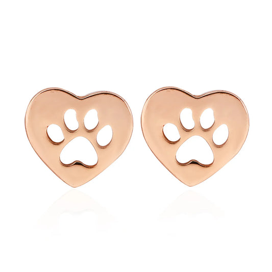 Boucles d'oreilles avec empreinte de patte