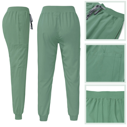 Uniforme de soins de santé 2 pièces unisexe avec pantalon jogger