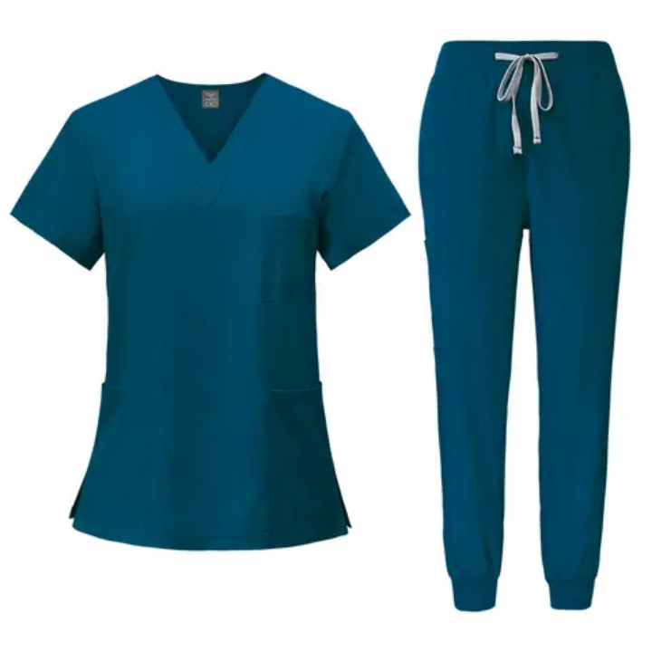 Uniforme de soins de santé 2 pièces unisexe avec pantalon jogger