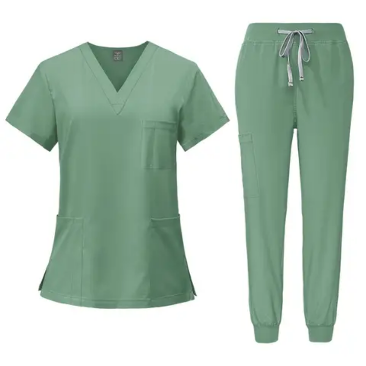 Uniforme de soins de santé 2 pièces unisexe avec pantalon jogger