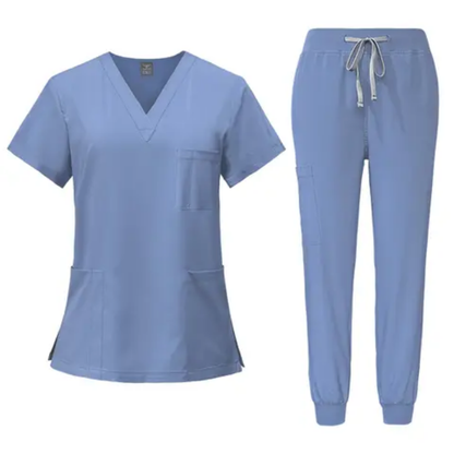 Uniforme de soins de santé 2 pièces unisexe avec pantalon jogger