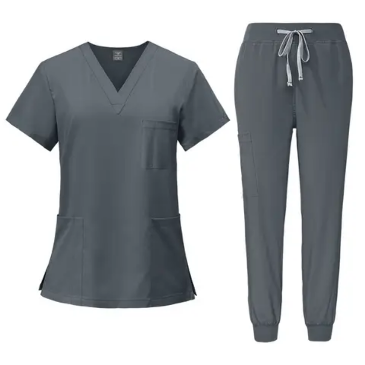 Uniforme de soins de santé 2 pièces unisexe avec pantalon jogger