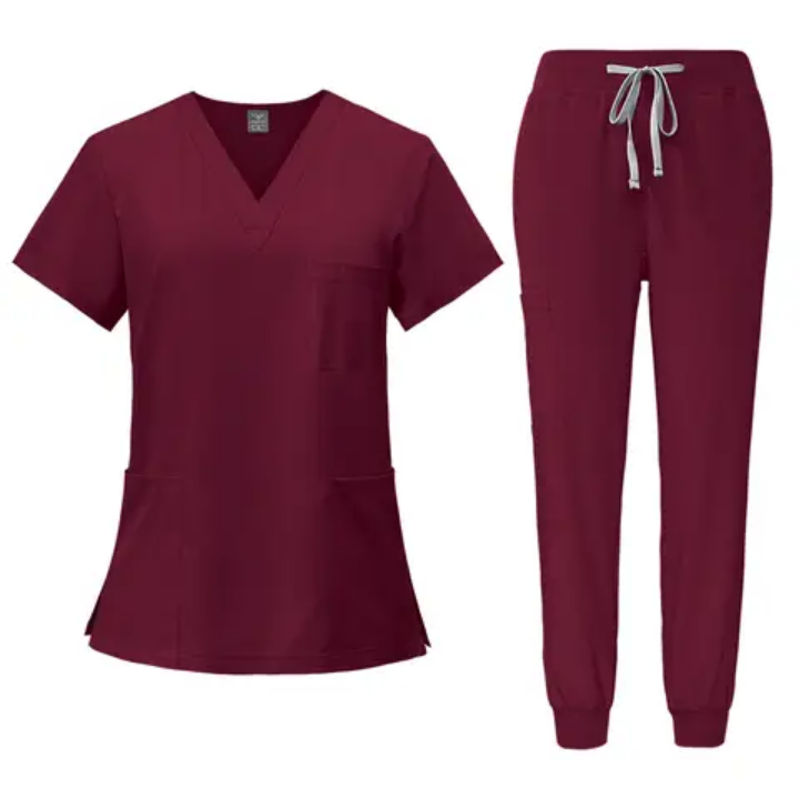 Uniforme de soins de santé 2 pièces unisexe avec pantalon jogger