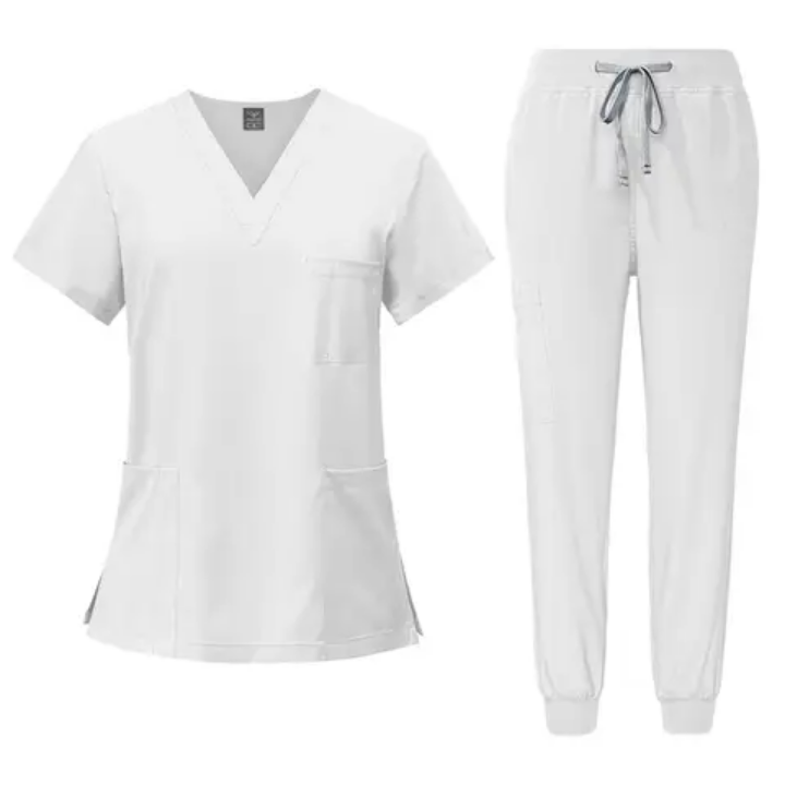 Uniforme de soins de santé 2 pièces unisexe avec pantalon jogger