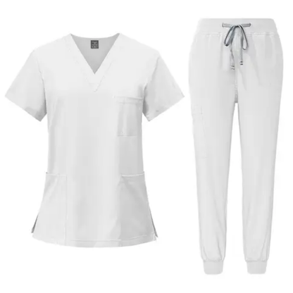 Uniforme de soins de santé 2 pièces unisexe avec pantalon jogger