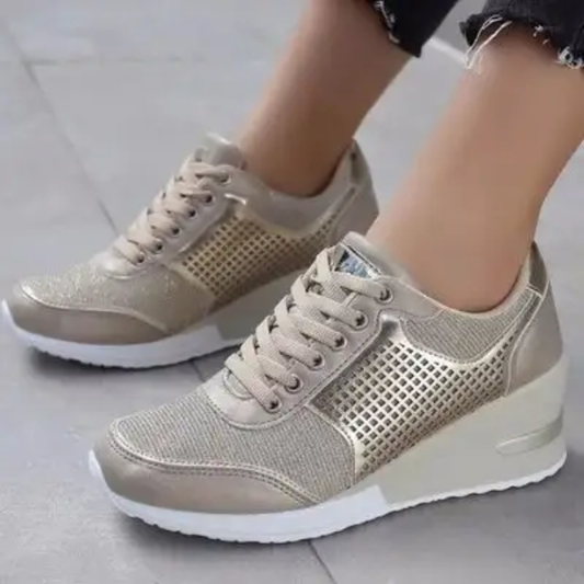 Chaussures de marche dorées pour dames