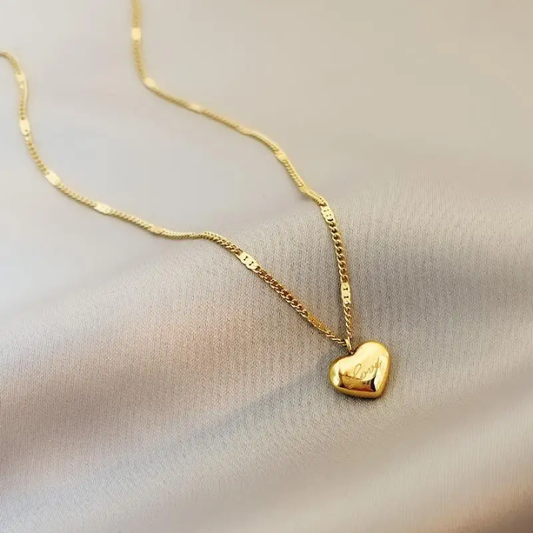 Coeur sur chaîne de 18 pouces