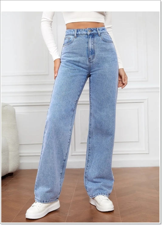 Jeans bootcut à taille haute pour femmes