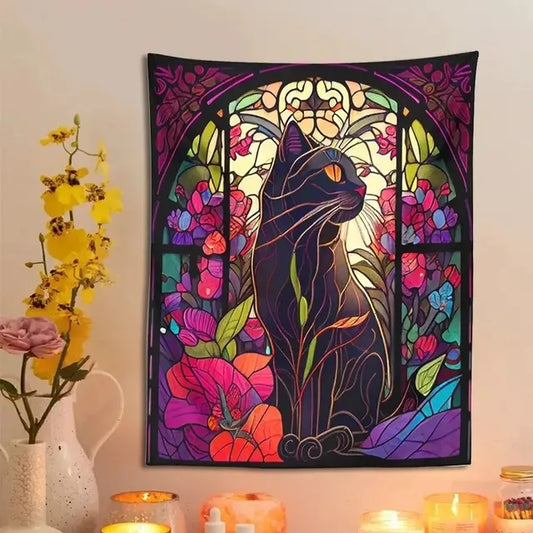 Tapisserie murale Chat noir