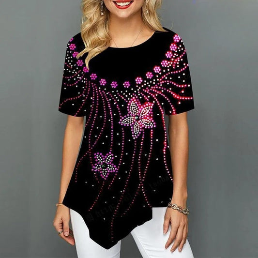 T-shirt a motif brillant