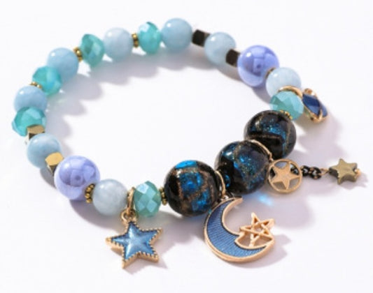 Bracelet Lune et Etoiles