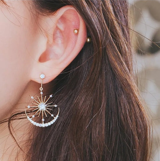 Boucles d'oreilles Étoile et Lune