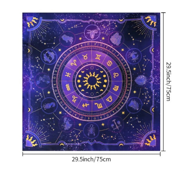 Nappe de tarot Constellations pourpre