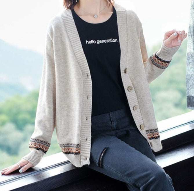 Cardigan à motif pour dames