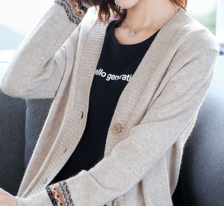 Cardigan à motif pour dames