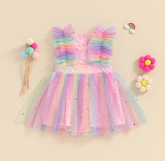 Robe soleil Arc-en-ciel pour bambine