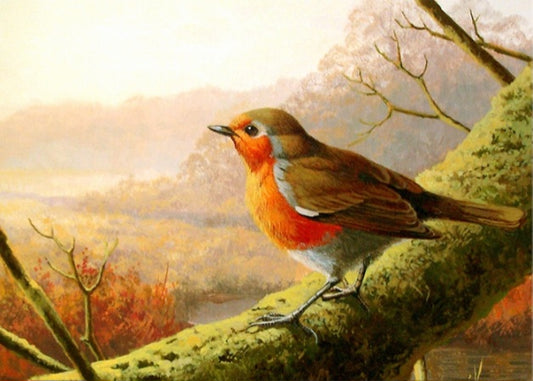 Peinture au diamant 5D "Merle dans la vallée"