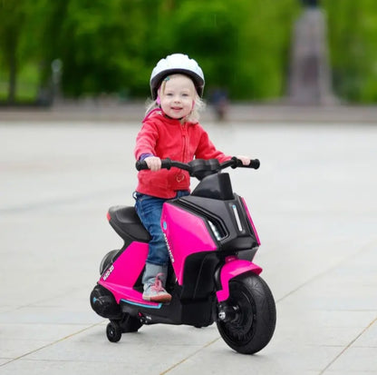Mini-moto électrique pour enfants avec roues d'entraînement