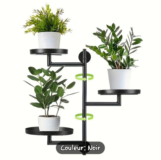 Étagère de plantes en métal à fixation murale