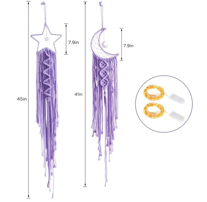 Ensemble de capteurs de rêve Lune et étoile