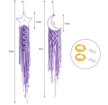 Ensemble de capteurs de rêve Lune et étoile