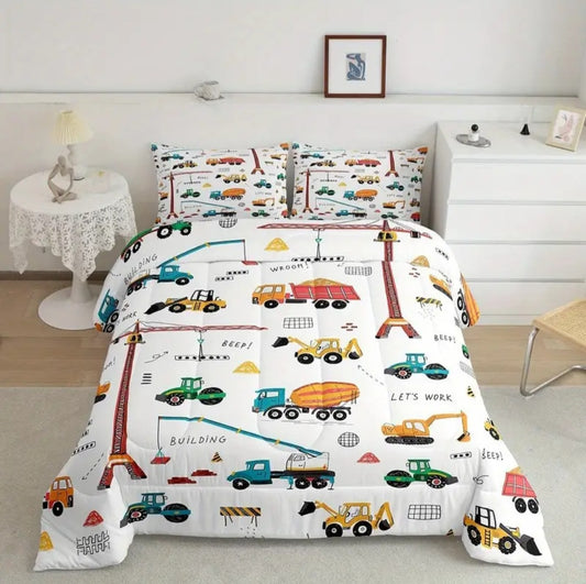 Ensemble de couette en microfibre Construction pour enfant