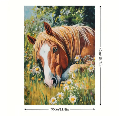 Toile encadrée rustique Cheval