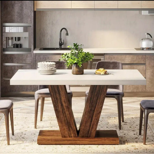 Table de cuisine de style campagne à 4 places
