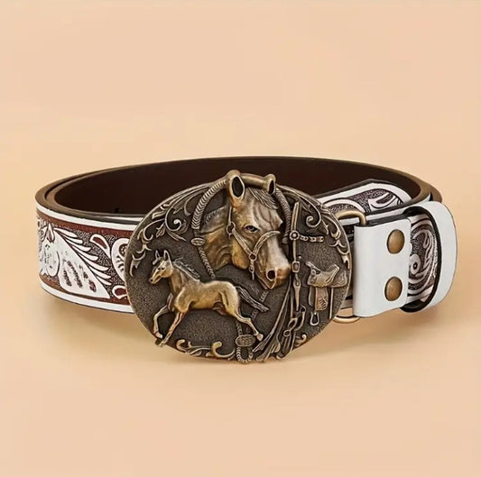 Ceinture avec boucles de chevaux