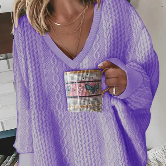 Pull en polyester avec col en V