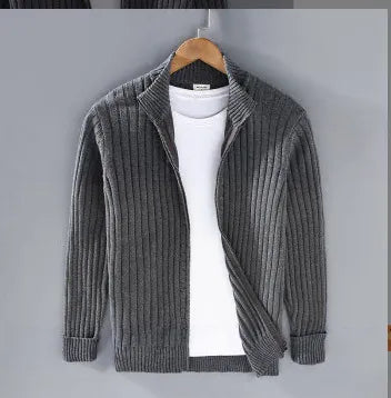 Cardigan à zip en coton pour homme