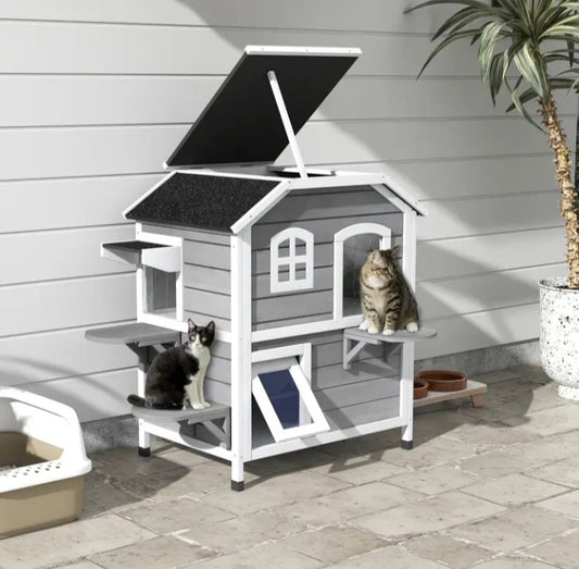 Maisonnette extérieure pour chat-s