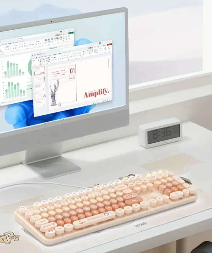 Clavier à cable USB à touches rondes